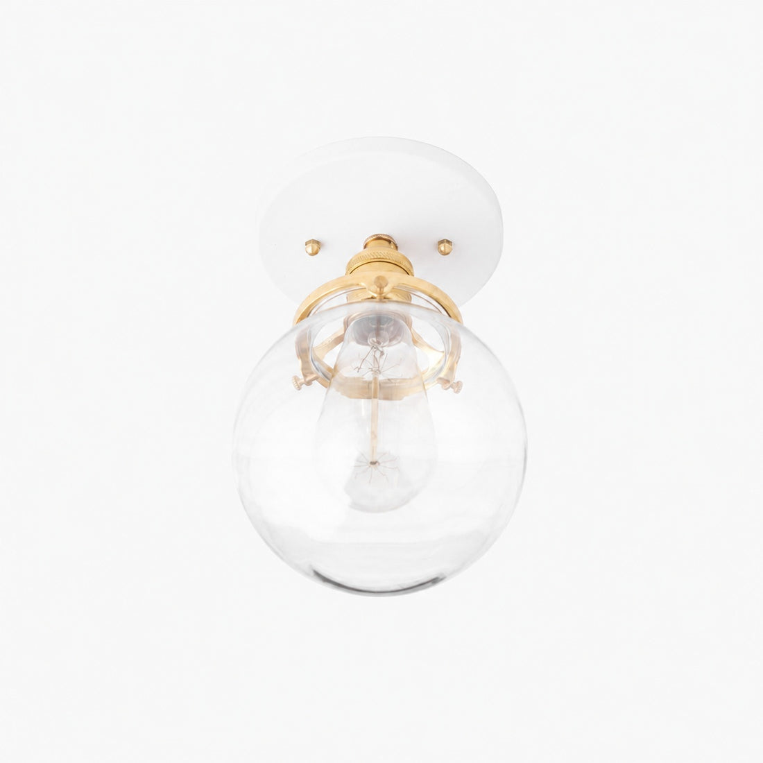 Glorica Glass Retro Globe Ceiling Light - Vintage Industrial Home Lighting