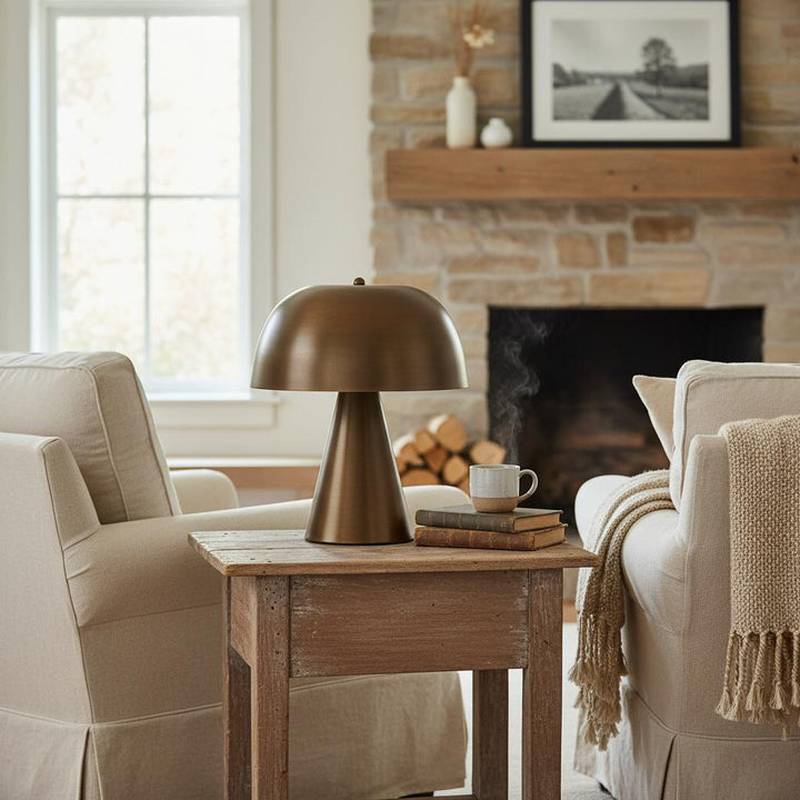 Lustrona Cordless Table Lamp Vintage-Inspired Accent Lighting for Living Room