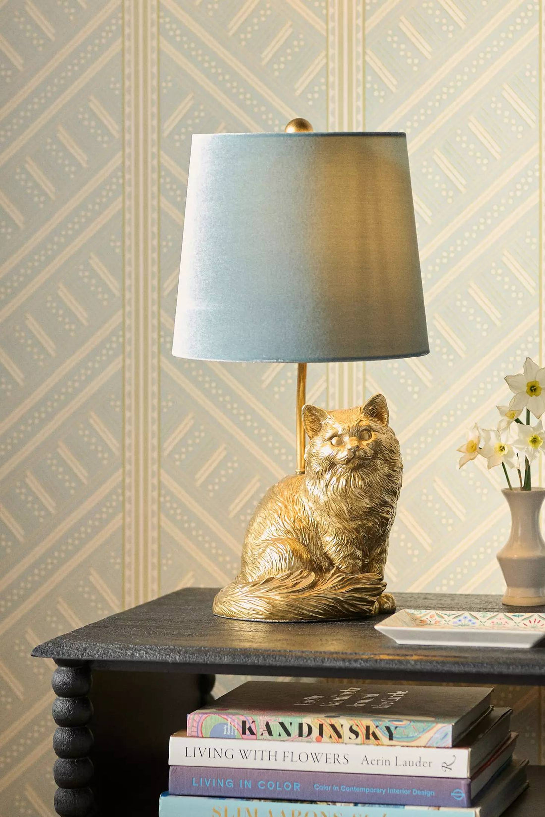 Pawdia Unique Table Lamp - Decorative Ceramic Animal Bedside Lamp