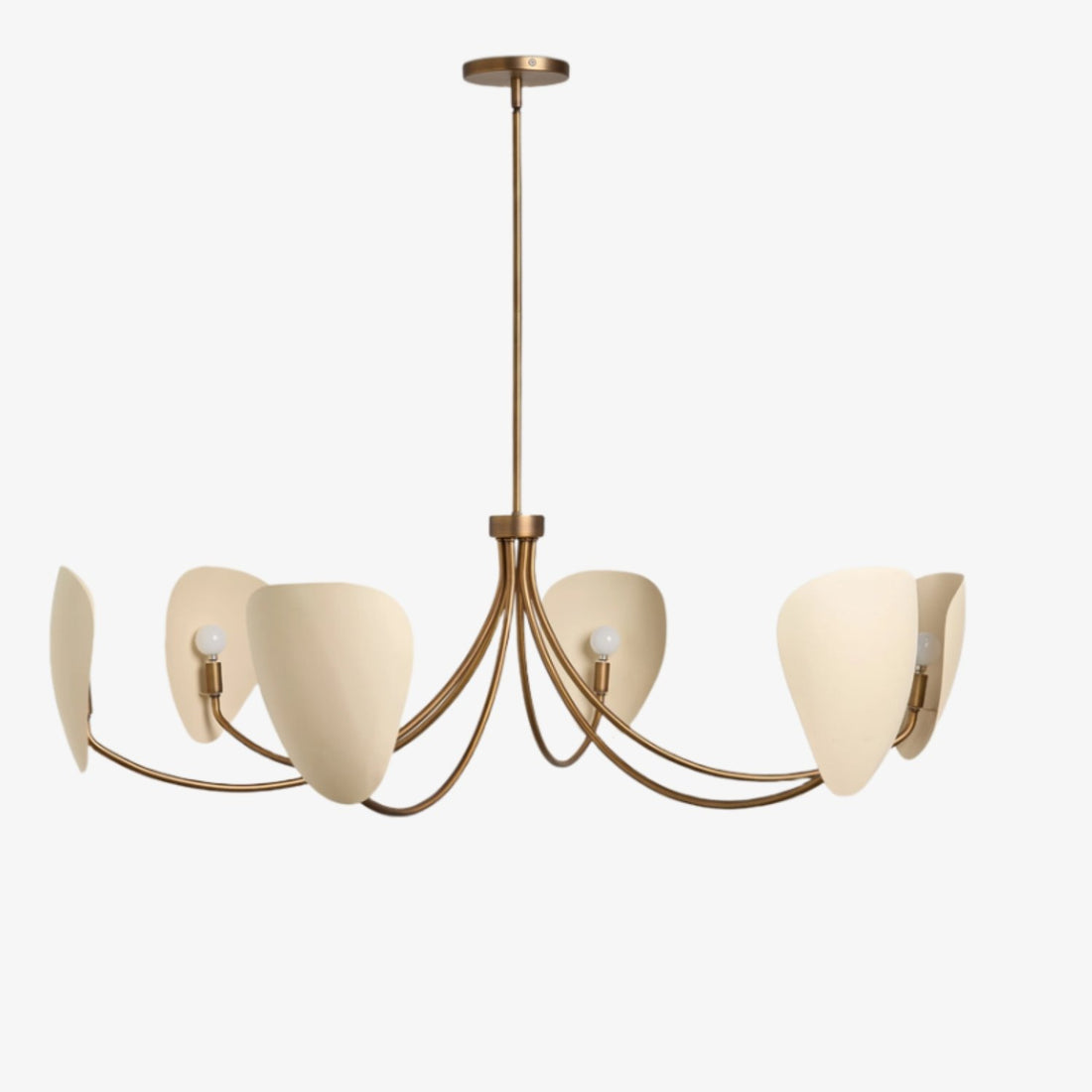 Shella Artistic Chandelier – Curved-arm Design for Dining rooms or Living Rooms
