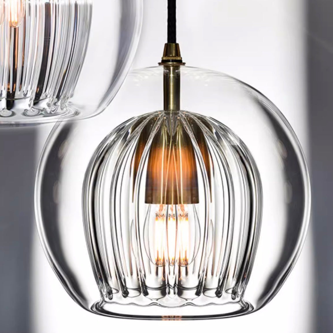 Modern Pleated Glass Pendant Light