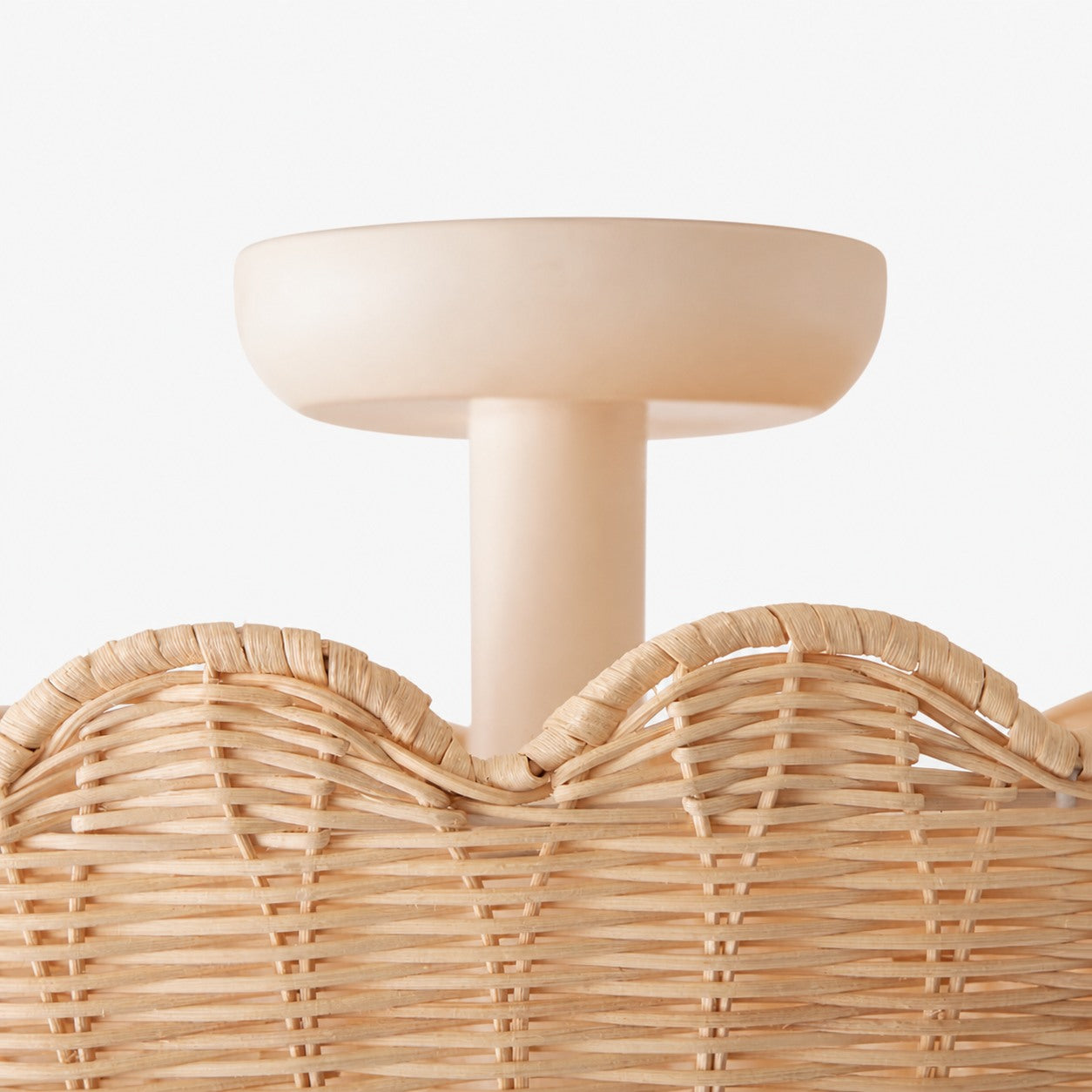 Olvara Rattan Bubble Flush Mount - Chic Ceiling Lamp for Home