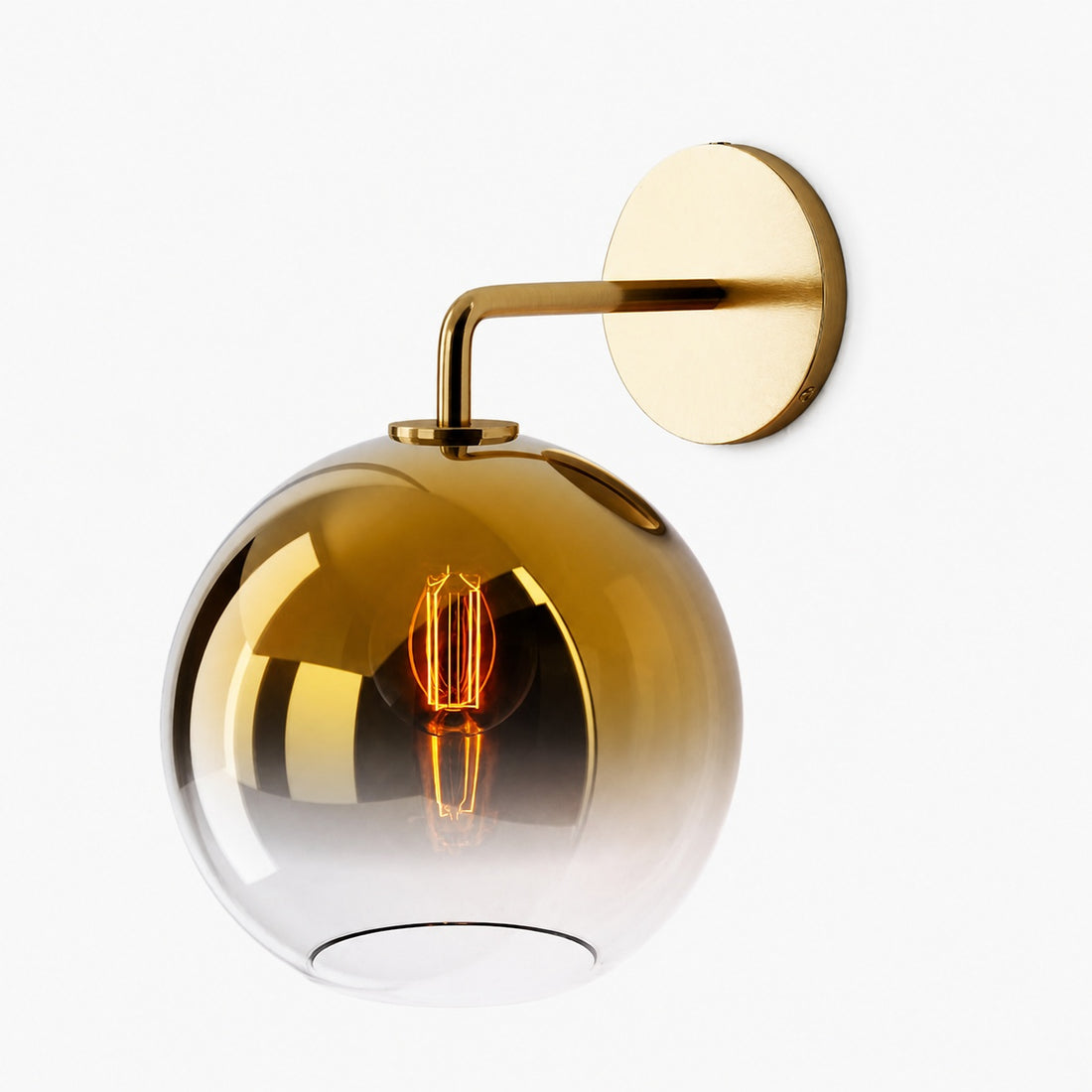 Selvion Artistic Globe Sconce Light - Handcrafted Glass Sculptural Wall Fixture