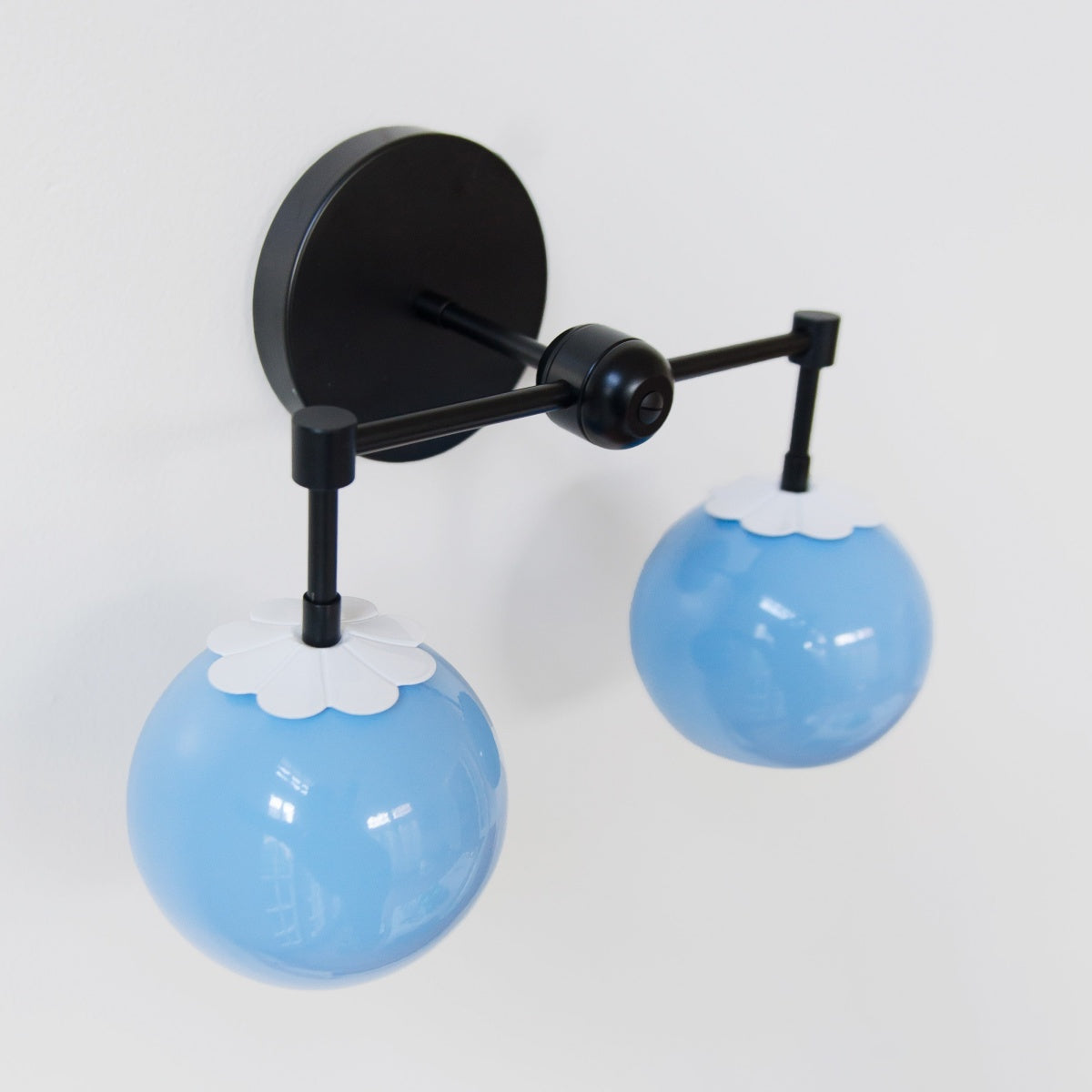 Daisy Wall Sconce - Double Globe Bubble Metal Multicolor Bath Light