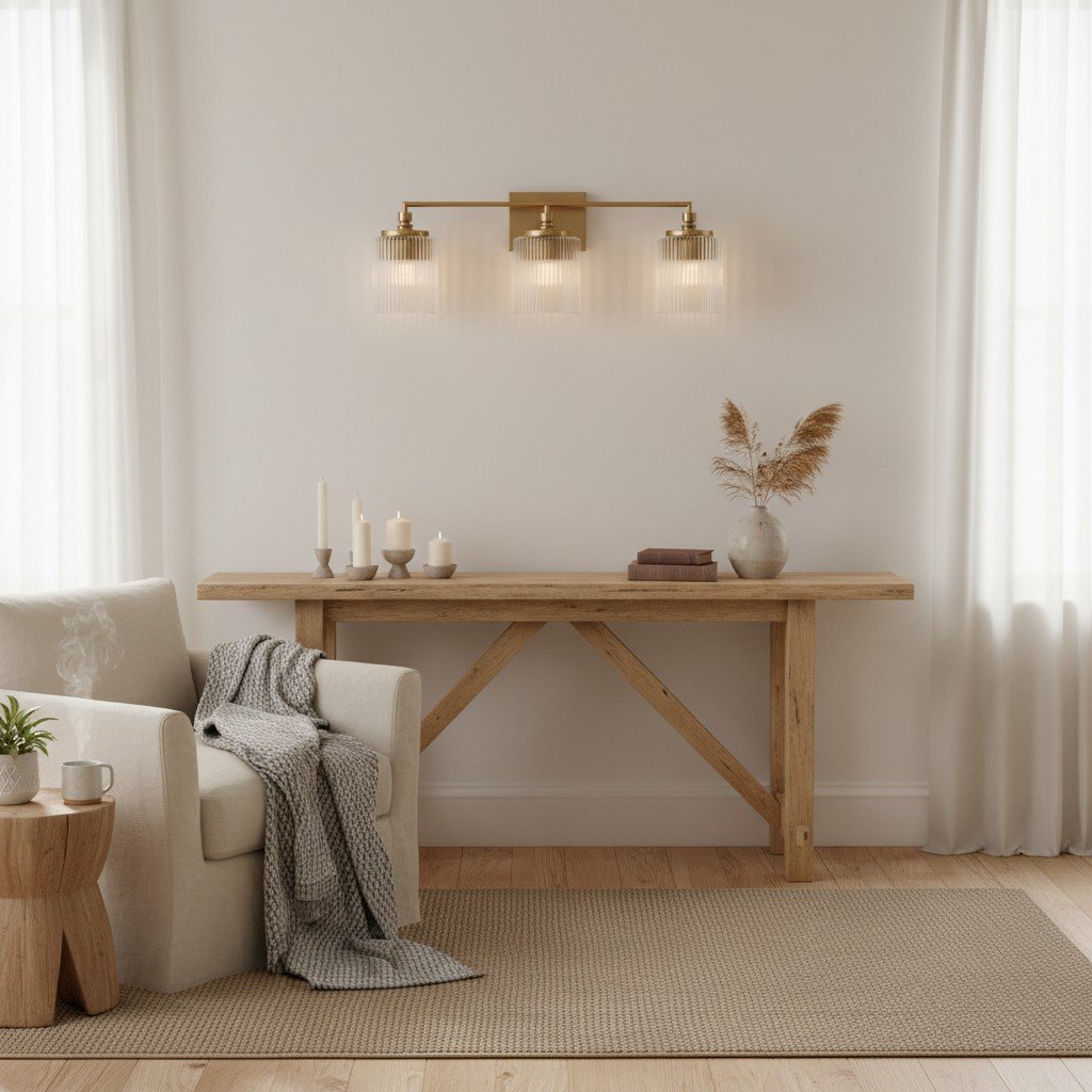 Lirra 3-Light Vanity Light Dimmable Glass Metal - Modern Design for Bathroom and Bedroom