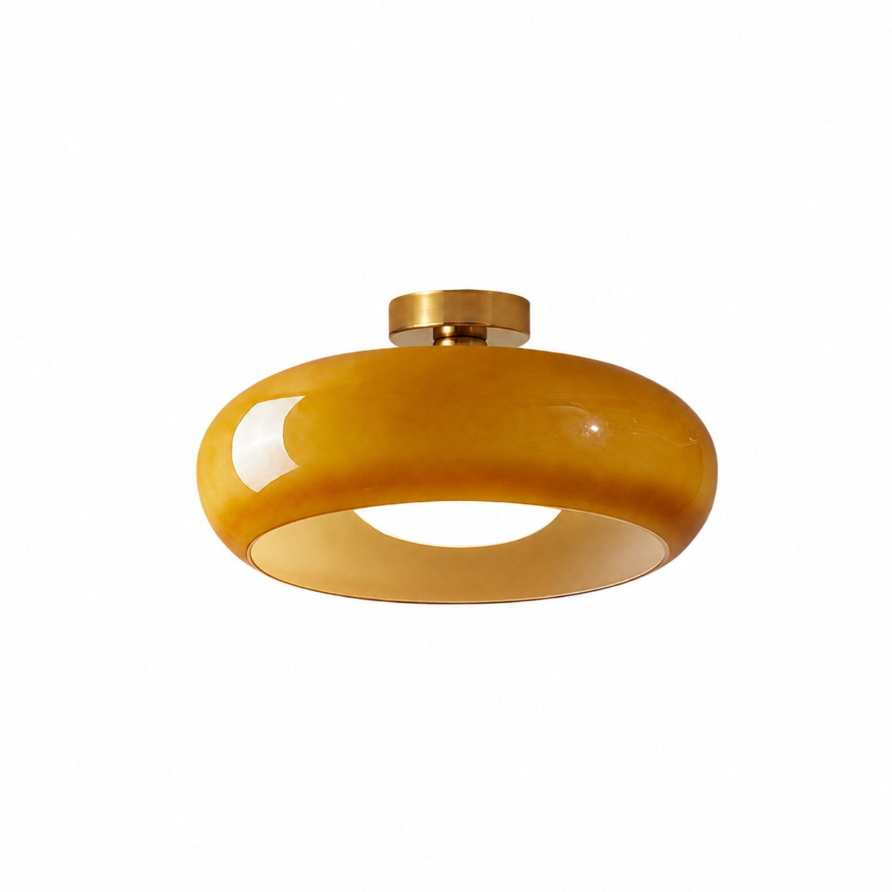 Bauvia Modern Round Glass Ceiling Lamp Clean Bauhaus Look Comfortable Ambient Lighting N63