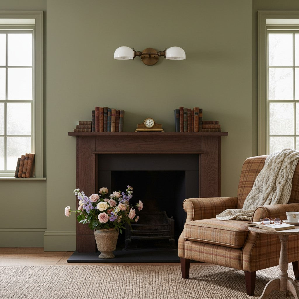 Luminara Luxury Opal Glass Dual Vanity Fixture – Multi Finish Wall Sconce for Mirror Lighting