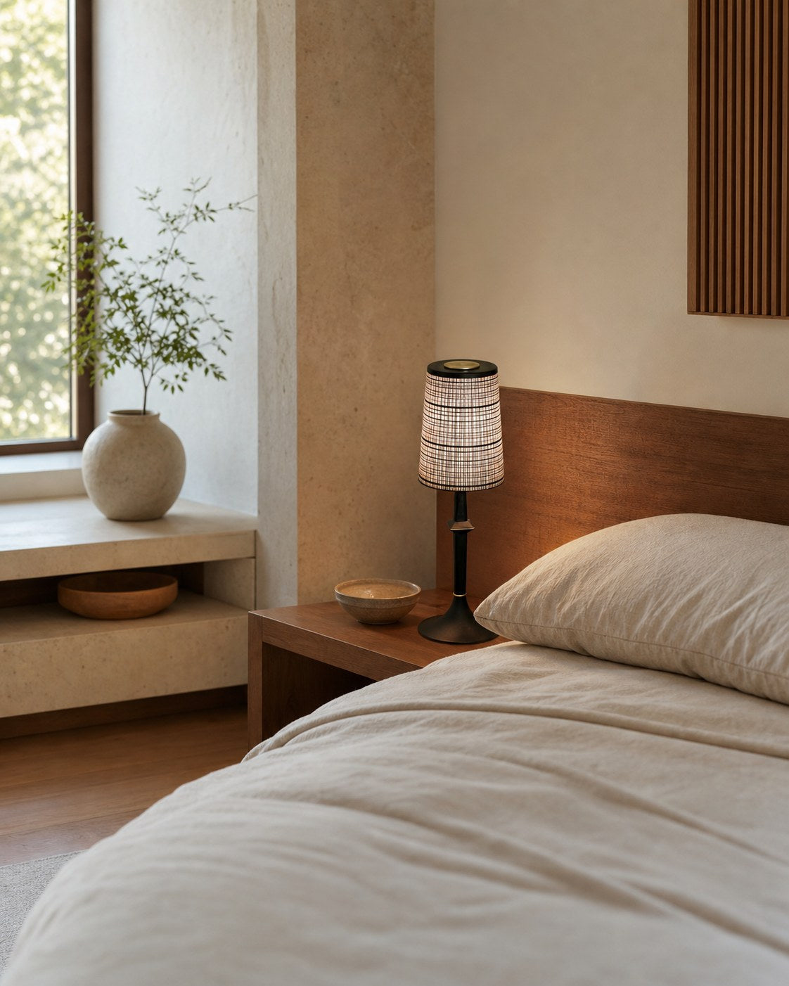 Devon Black Table Lamp (Built-in Battery)