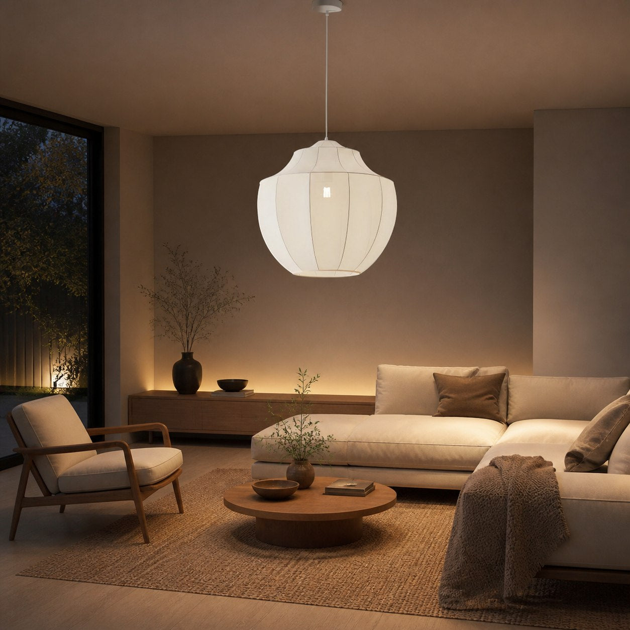 Lumifil Modern Mesh Pendant Light - Hanging Fabric Lghts are Suitable for Dining Rooms or Kitchen Islands
