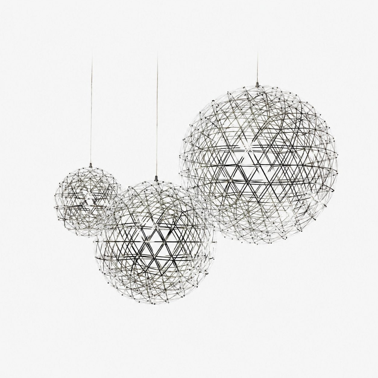 Silver Spark Ball Pendant Light