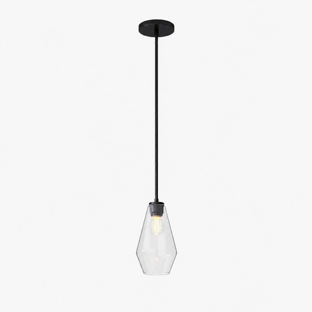 Merin Transparent Glass Sculpture Geometric Chandelier