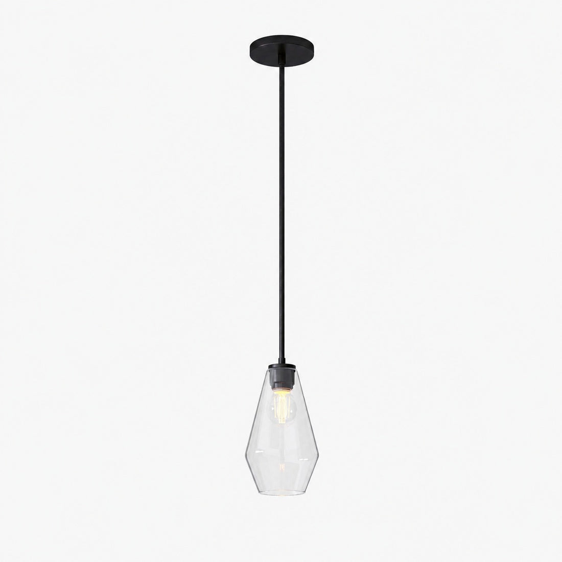 Merin Transparent Glass Sculpture Geometric Chandelier