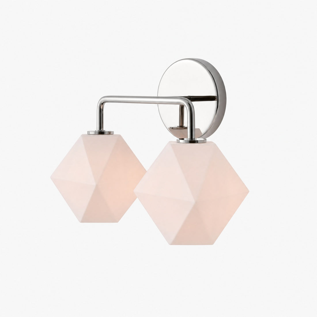 Talvior Geometric Modern Bathroom Sconce - Faceted Shade Light in Luxe Finishes