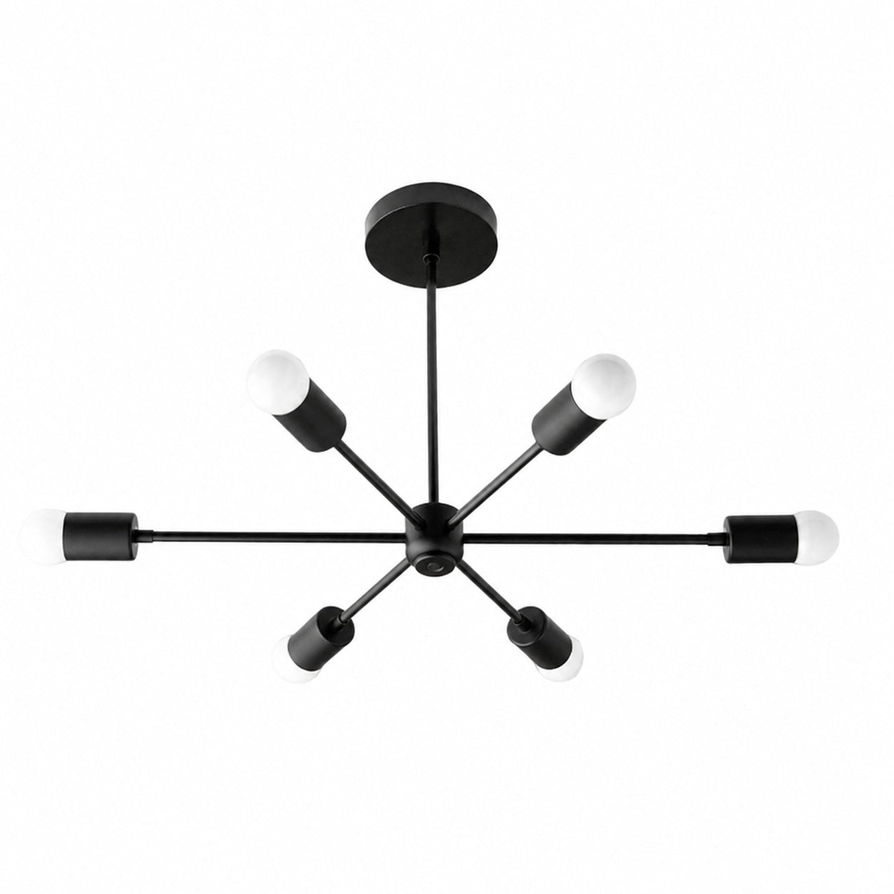 Mobilux Line Mid Century Modern Chandelier - 6 Heads Hanging Ceiling Light