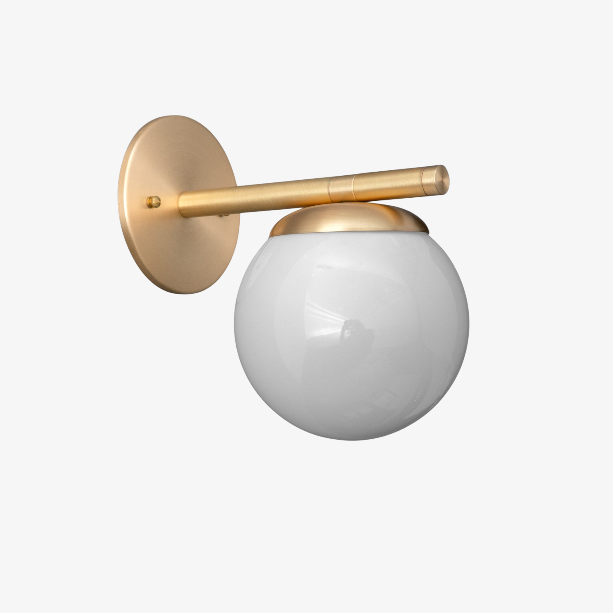 Glorica Glass Wall Sconce - Frosted Globe Light