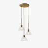 Conica 3-Light Cone Chandelier - Sculptural Glass Pendant Lighting Modern Style