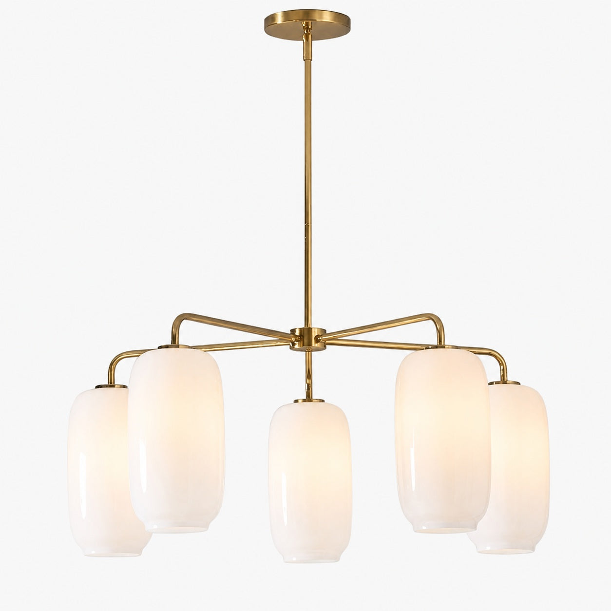 Lumivelle 5-Light Pebble Chandelier - Modern Glass Pendant Lighting