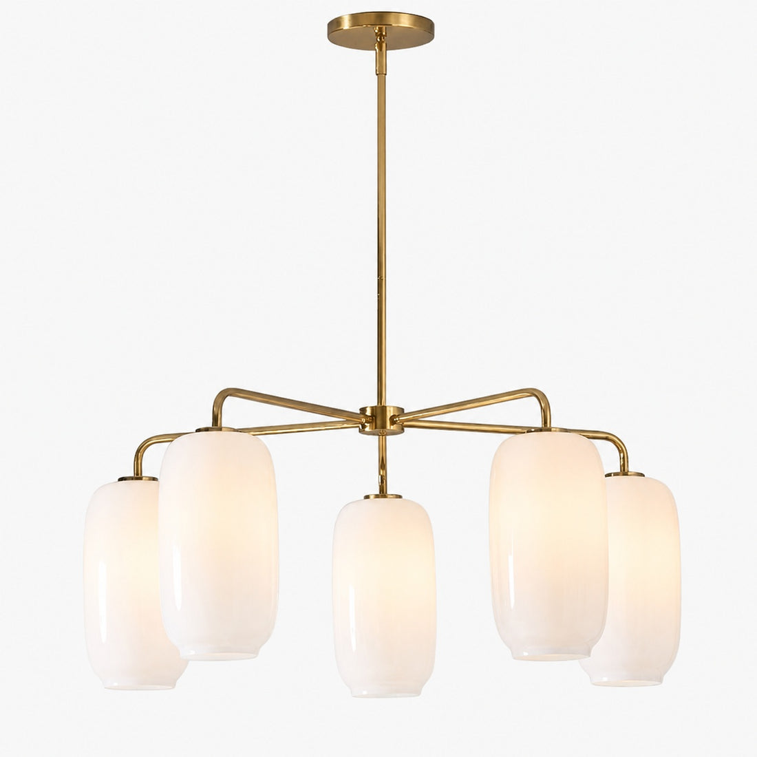Lumivelle 5-Light Pebble Chandelier - Modern Glass Pendant Lighting