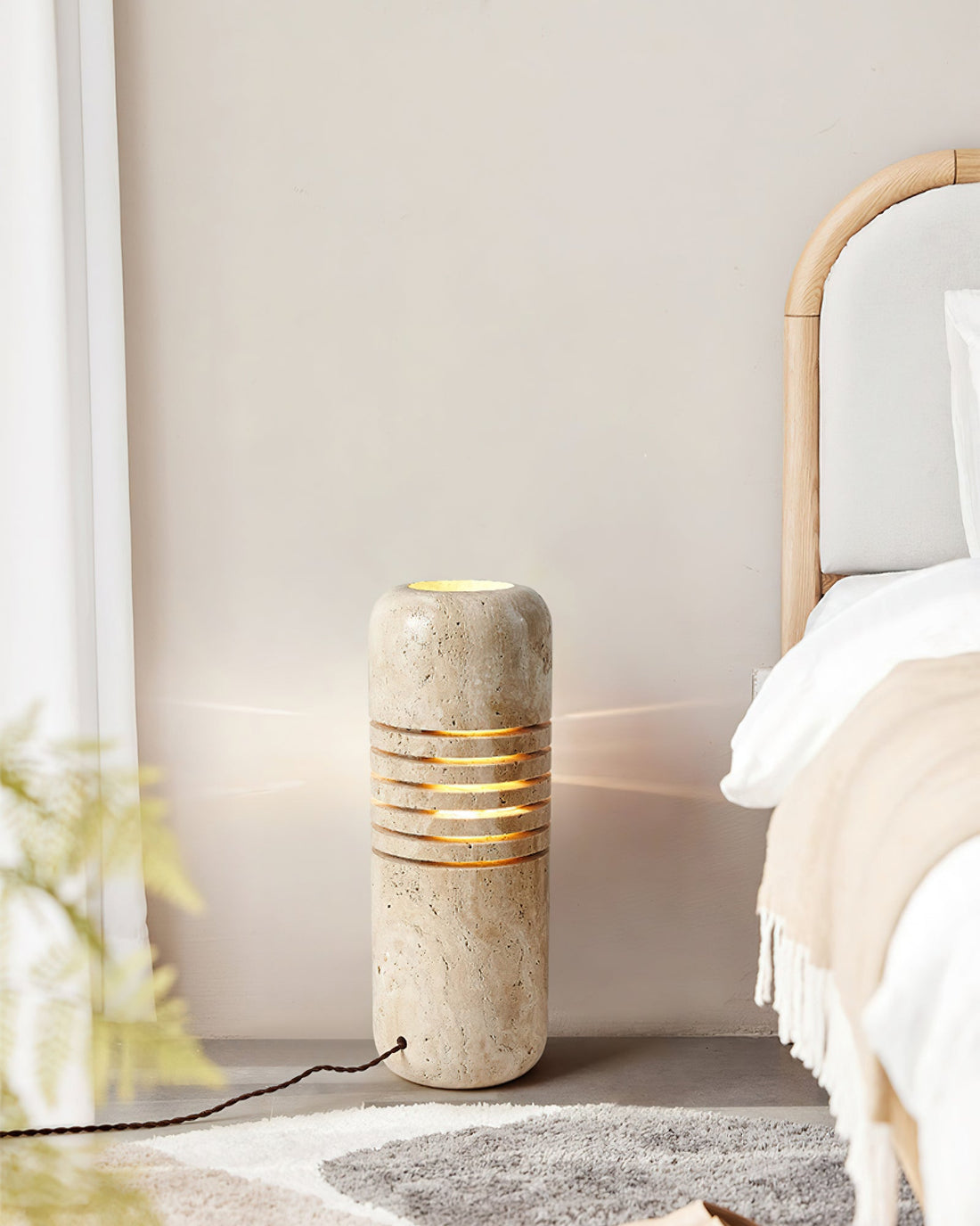 Antique Creative Yellow Travertine Floor Lamp