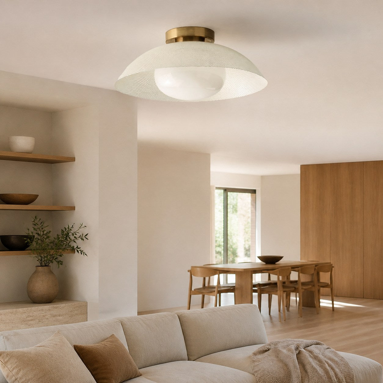 Elorina Flush Mount Glass/Metal Ceiling Light - A Stylish Fixture for Modern Spaces