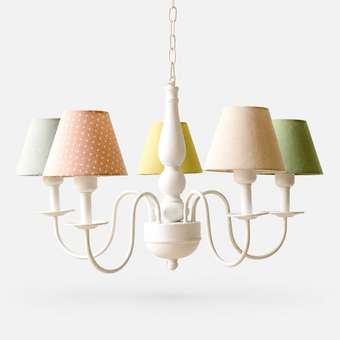 Colorful Fabric Shade 5-Light Chandelier