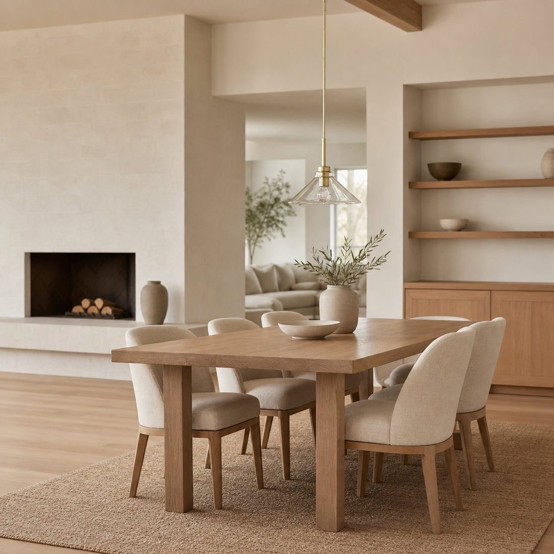 Aurenza Modern Farmhouse Pendant Light - Adjustable Shade for Warm Ambiance