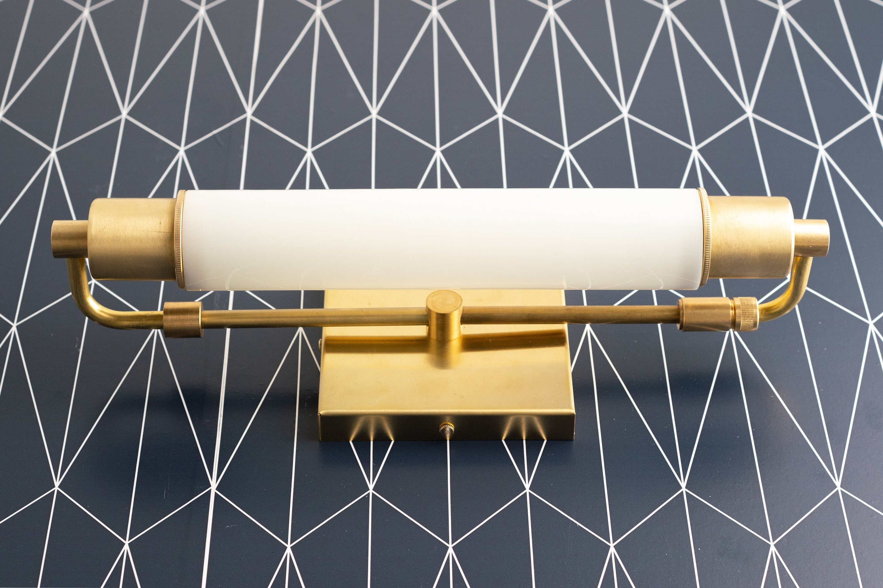 Ornato Luxe Modern Vanity Sconce - Art Deco Wall Light with Cylinder Shade