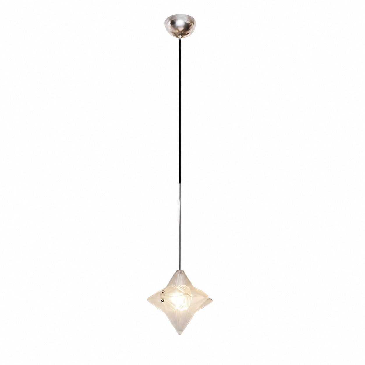 Art Deco Astris Elara Star Pendant Light – Frosted Glass Pendant with Geometric Style