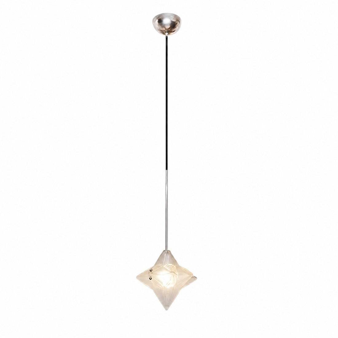 Art Deco Astris Elara Star Pendant Light – Frosted Glass Pendant with Geometric Style
