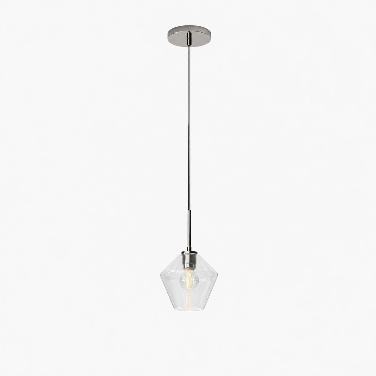Merin Transparent Glass Sculpture Geometric Chandelier