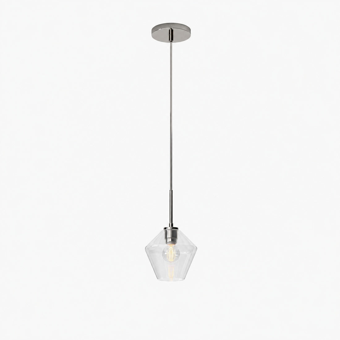 Merin Transparent Glass Sculpture Geometric Chandelier