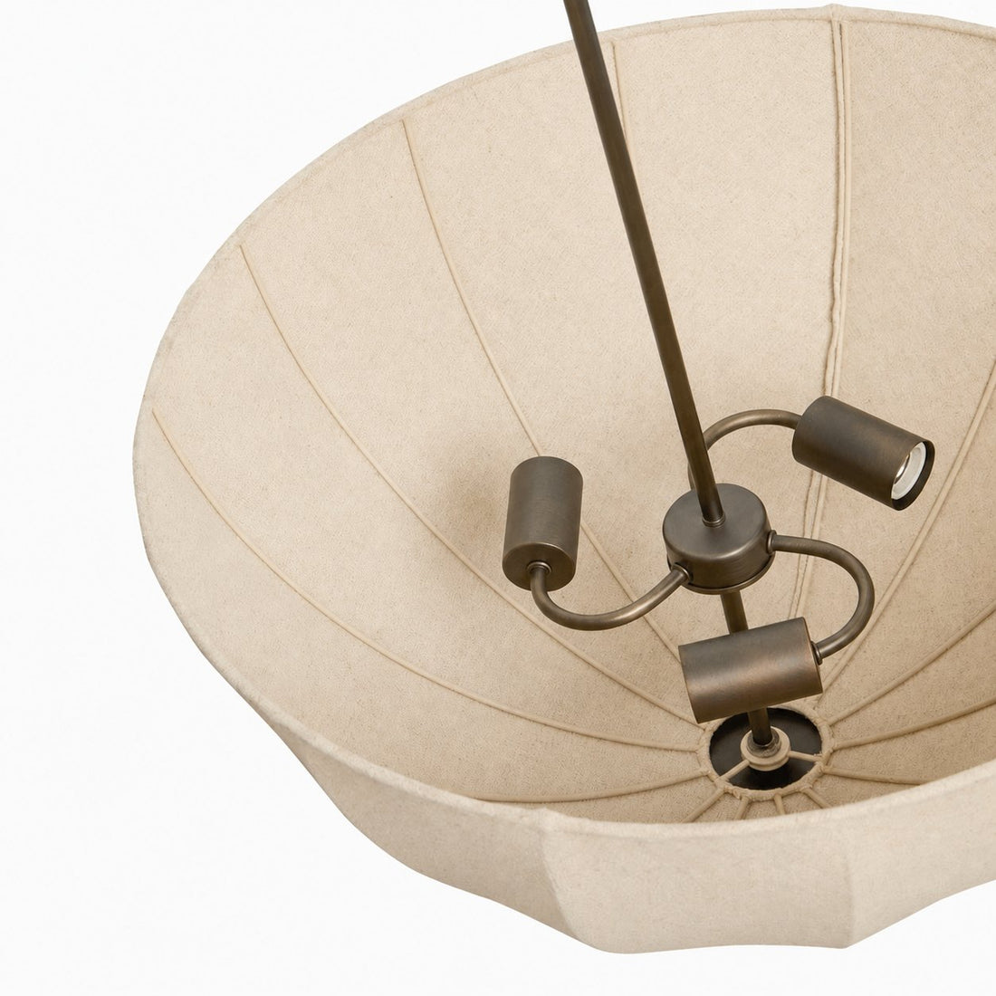 Lumarys Pendant / Flush Mount Lamp – Botanical-Inspired Linen Shade for Dining Area or Living Room