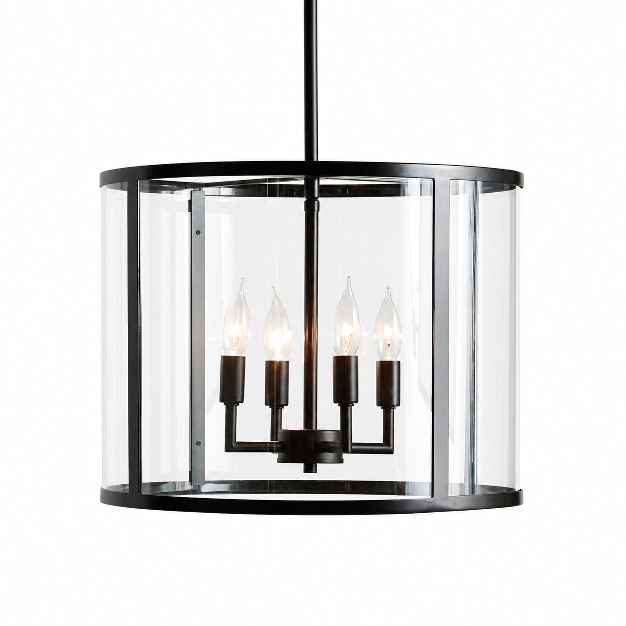 Ferrix Modern Outdoor Lantern Iron Pendant Lamp - Industial Glass Lighting Design