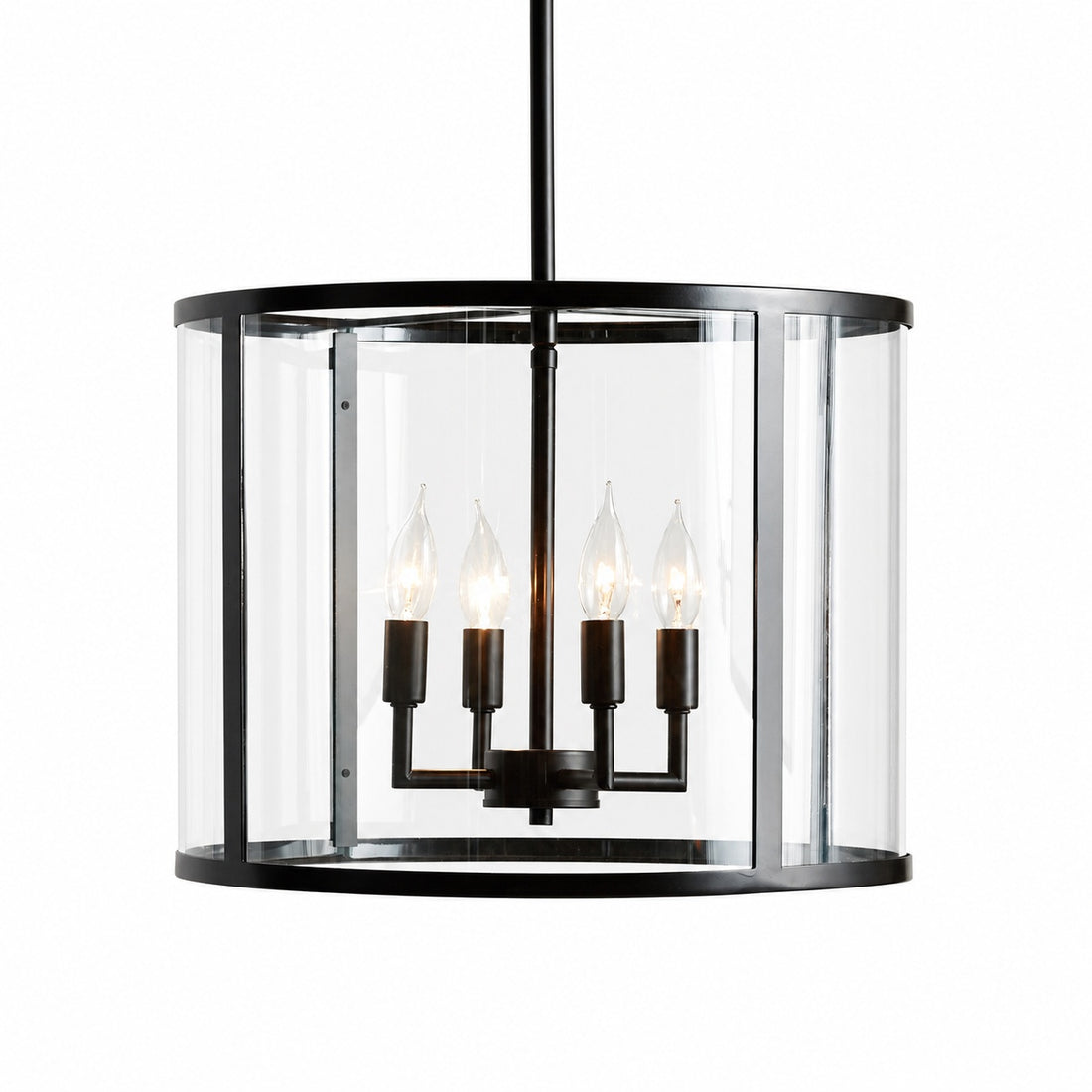 Ferrix Modern Outdoor Lantern Iron Pendant Lamp - Industial Glass Lighting Design