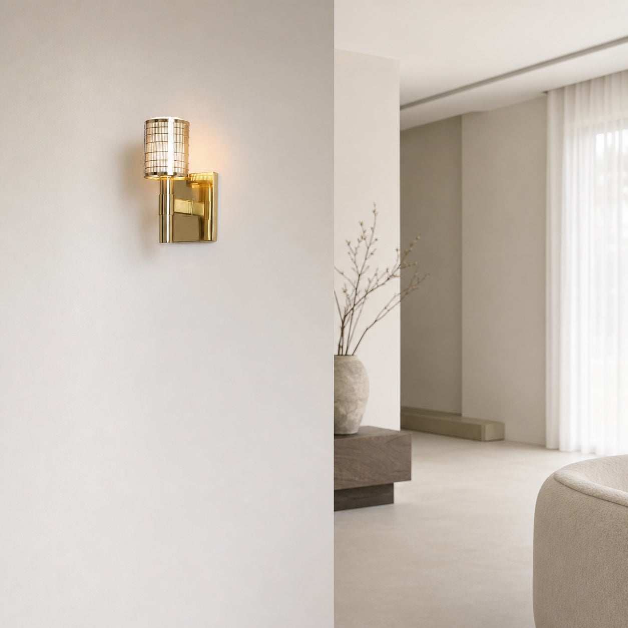 Galvia Modern Perforated Metal Sconce - Sleek Wall Light for Hallway & Bathroom