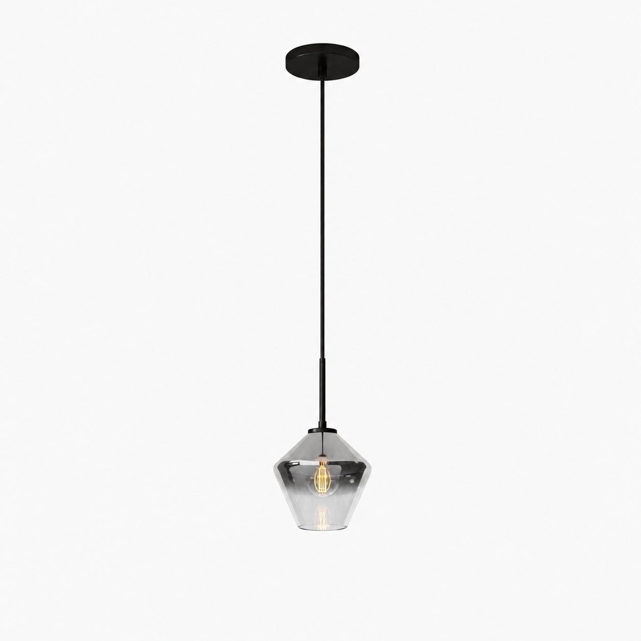 Merin Transparent Glass Sculpture Geometric Chandelier