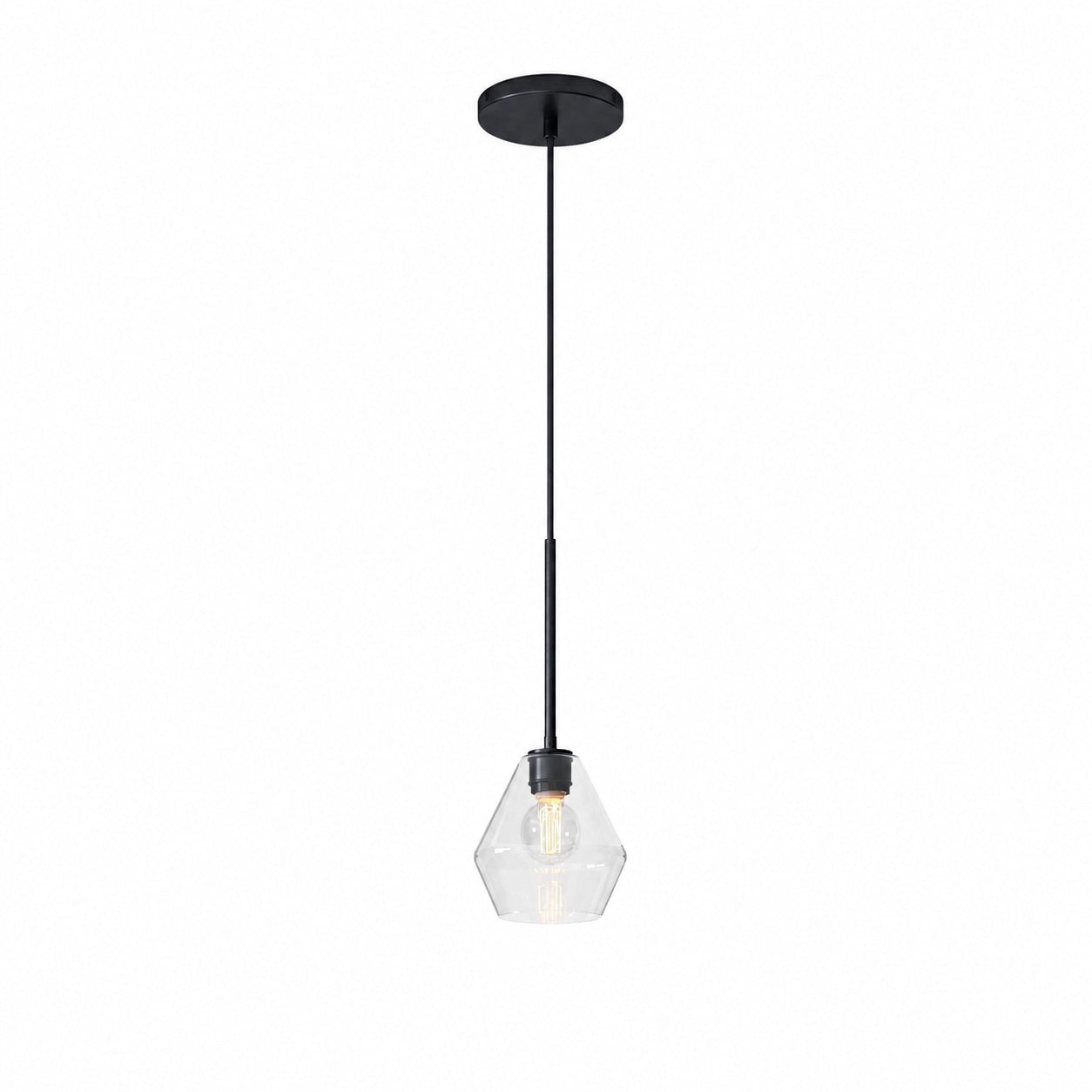 Merin Transparent Glass Sculpture Geometric Chandelier
