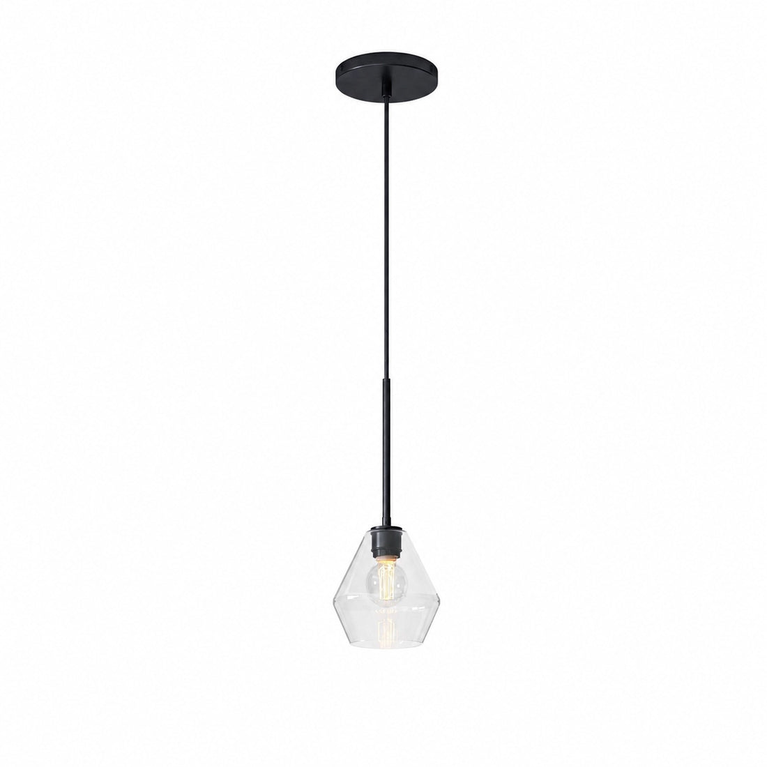 Merin Transparent Glass Sculpture Geometric Chandelier