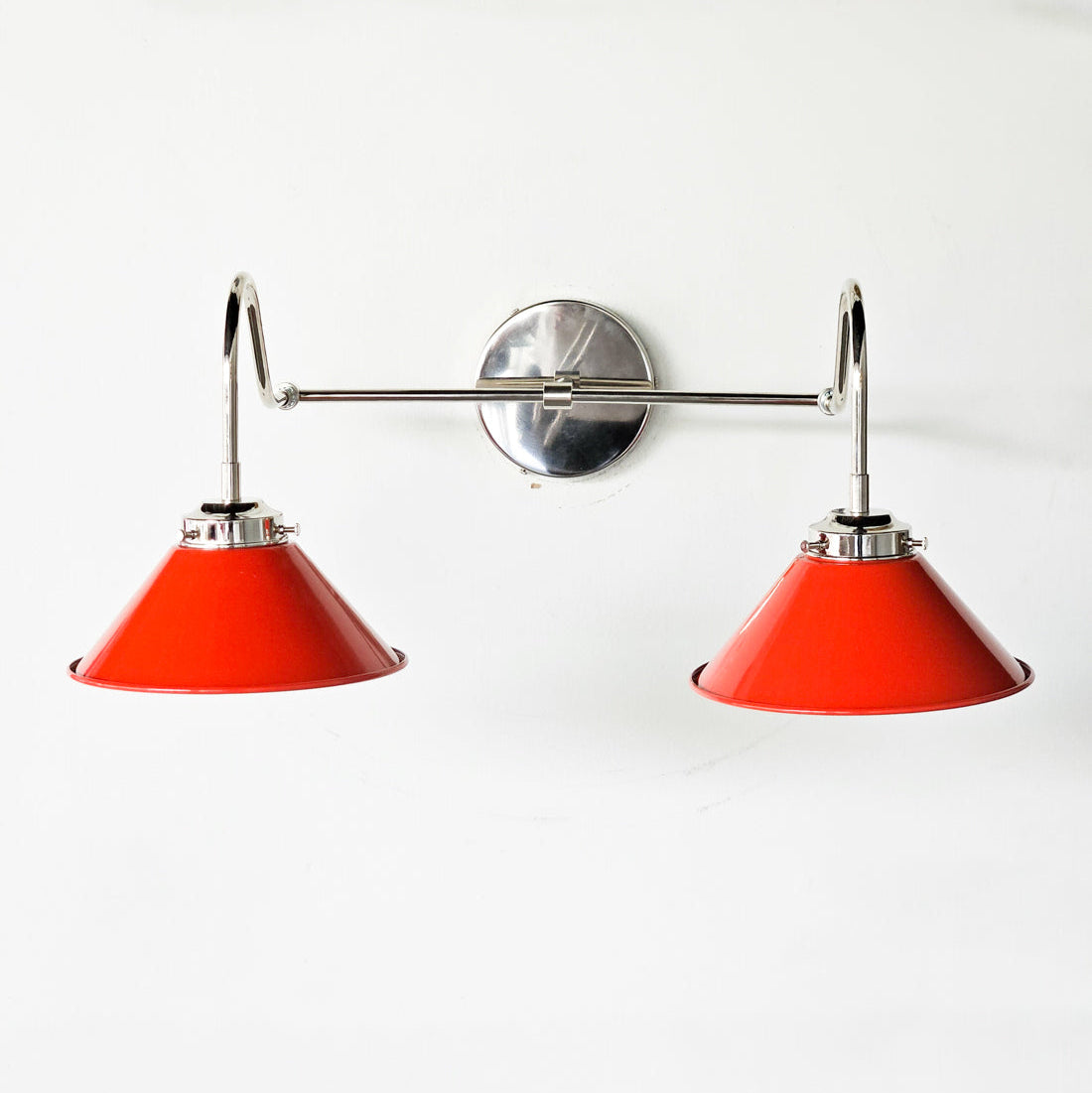 Various Colors Double Wall Sconce Light - Elegant Cone Shade