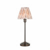 Bronzuno Patterned Fabric Table Lamp - Brass or Bronze Finish Modern-Bohemian Bedside & Living Space Light