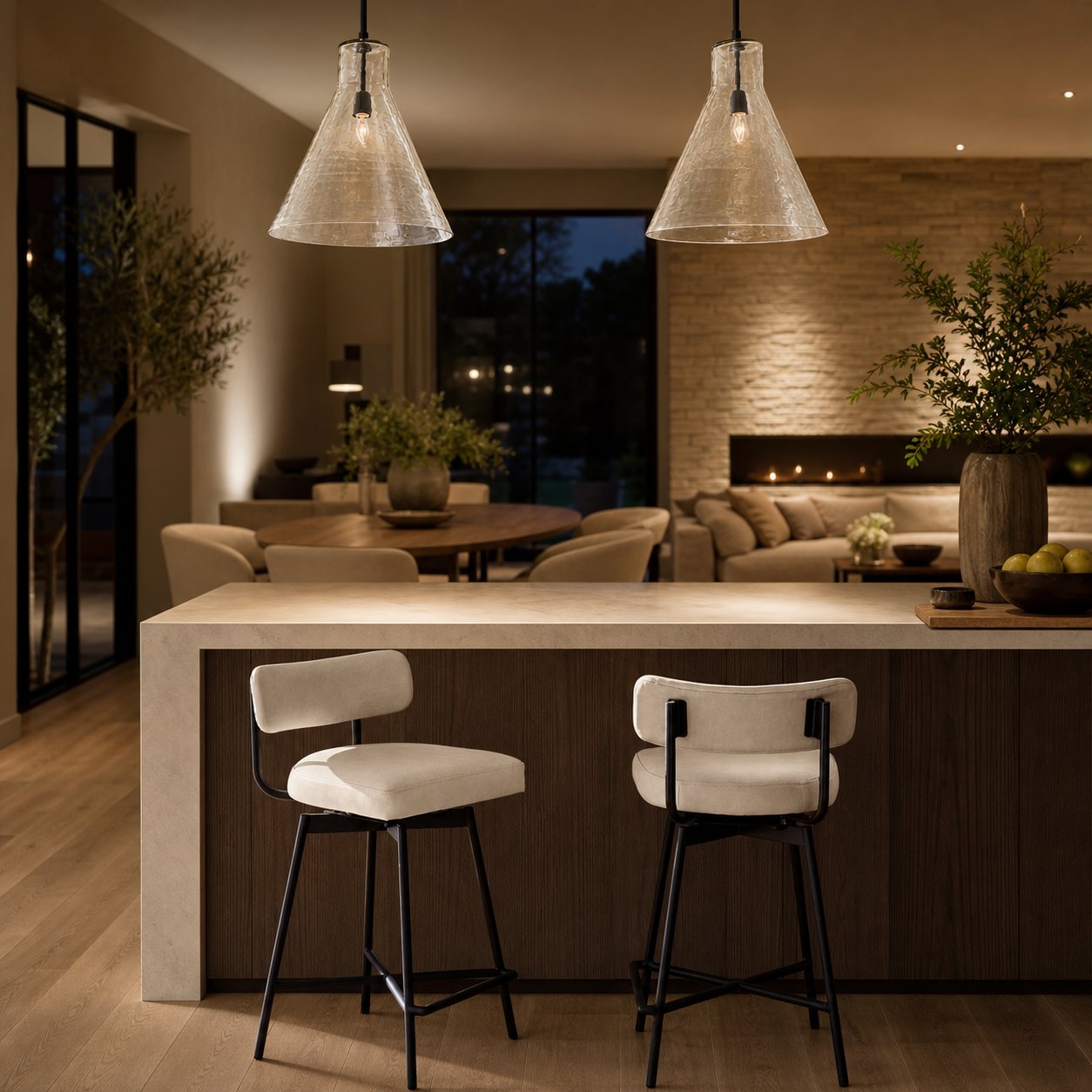 Glavira Recycled Glass Pendant Collection - Modern Kitchen Lighting