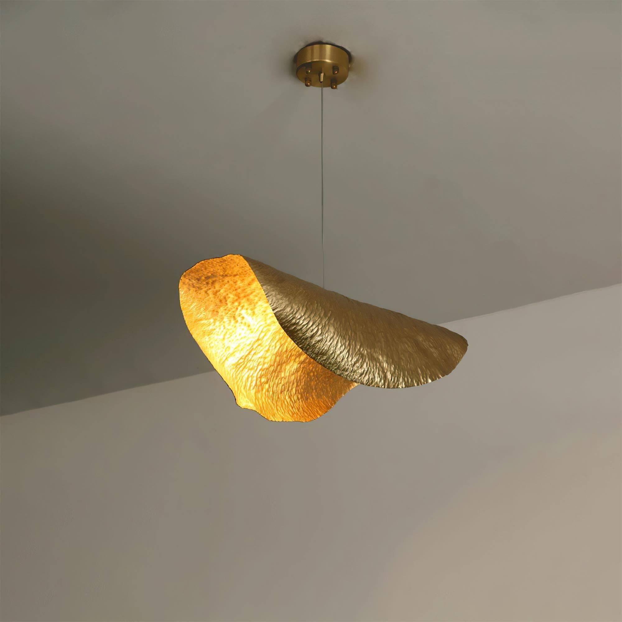 Hammered Brass Suspension Light