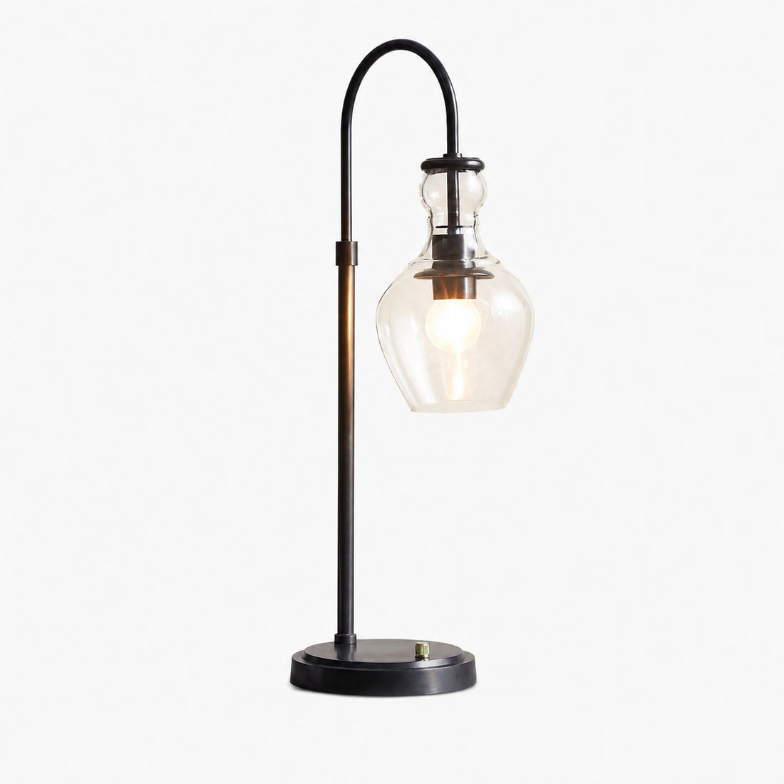 Lawson Recycled Glass Table Lamp with USB - Brass and Bronze Modern Design