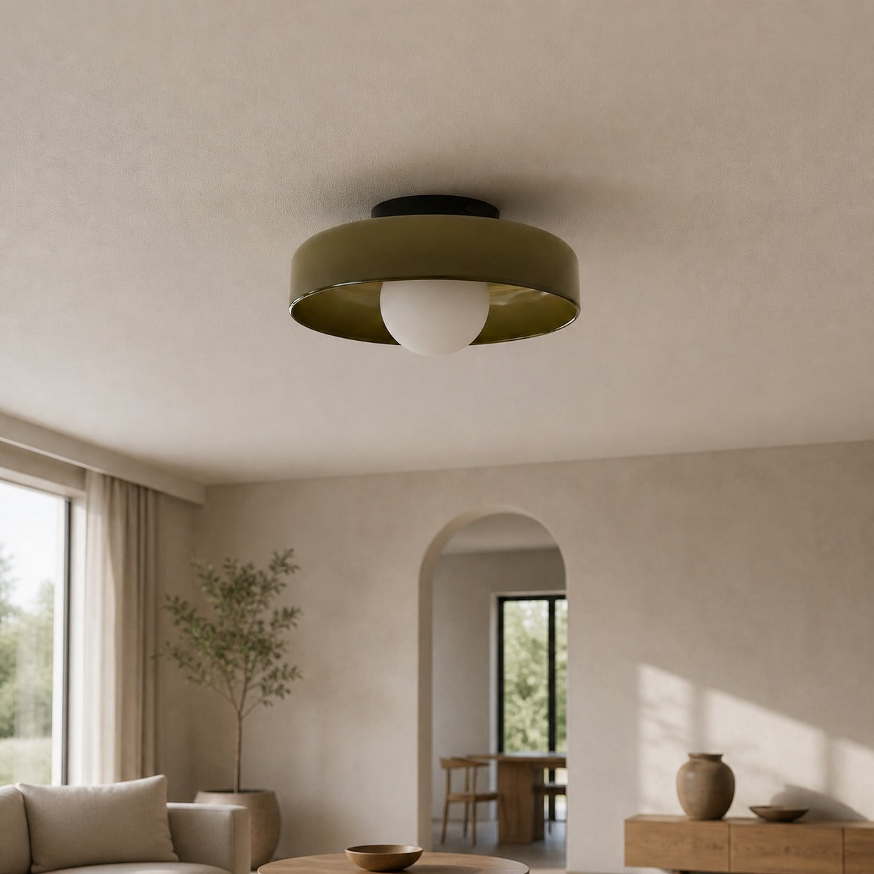 Glasenti Halo Disc Orb Ceiling Lamp Wall Lamp – Modern Sculptural Lighting for Living Spaces N33