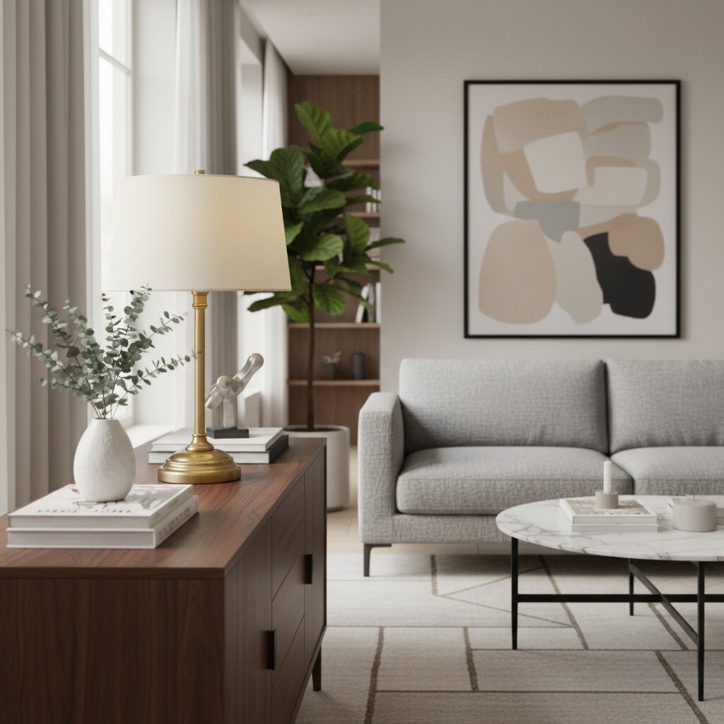 Nera USB Table Lamp - Adjustable Height Sleek Metal Modern Lamp for Office and Living Room