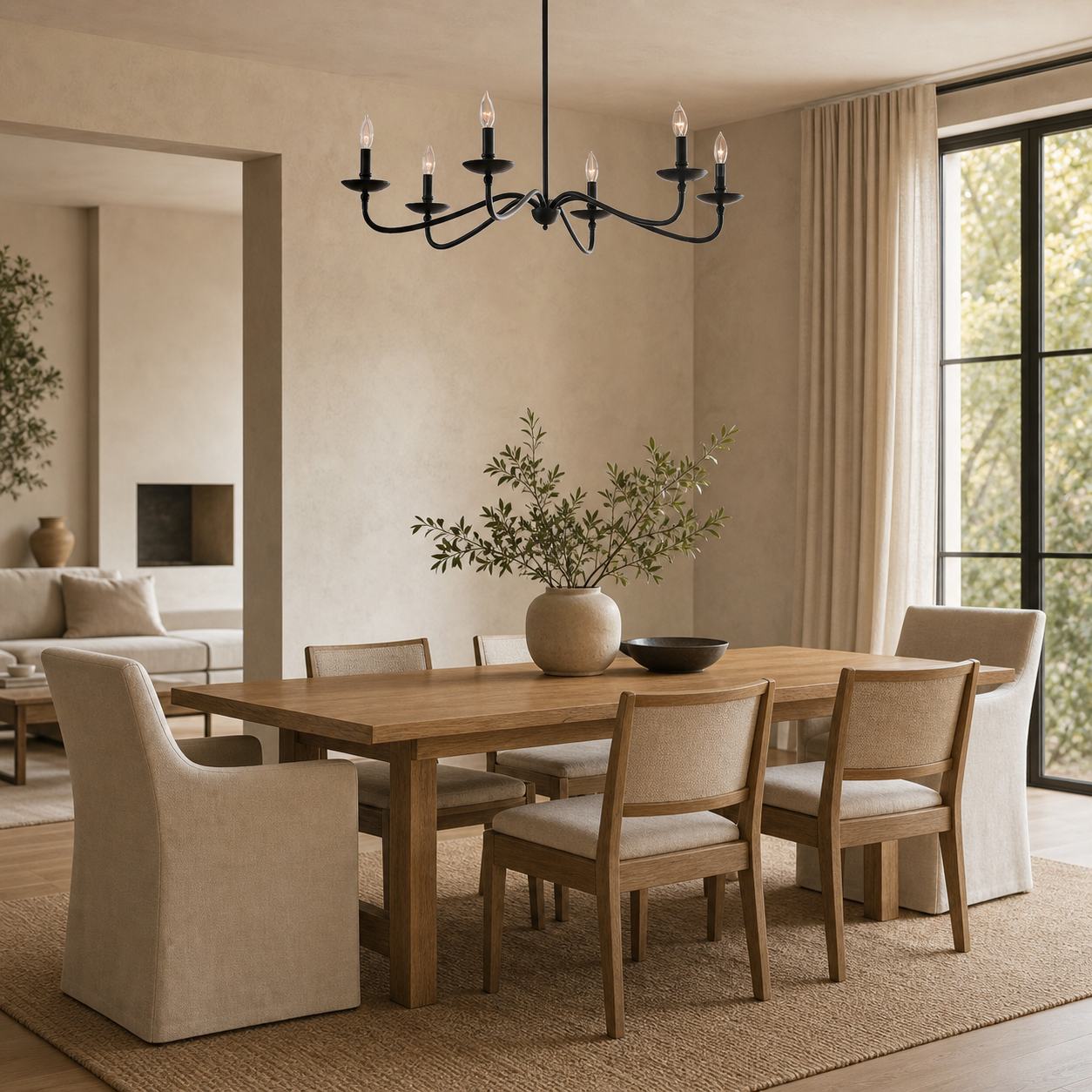 Rowan Timeless Iron Candle Design Chandelier - Industrial Interior Lighting For Bedroom