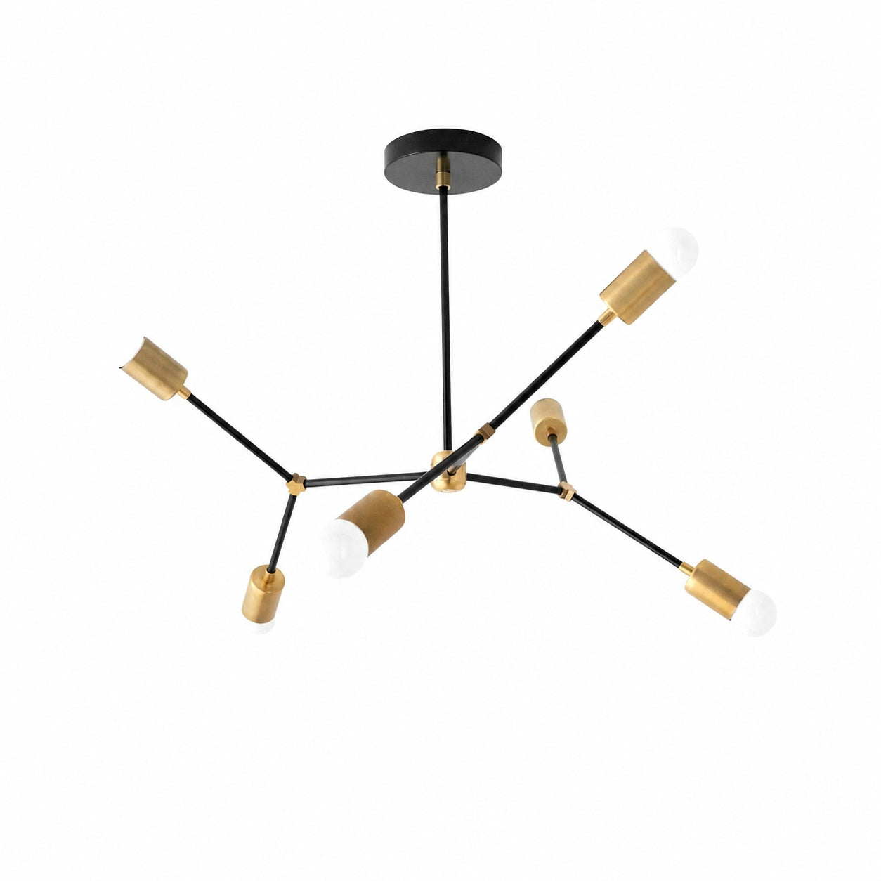 Mobilux Line Industrial Geometric Chandelier - Chrome Nickel Ceiling Light