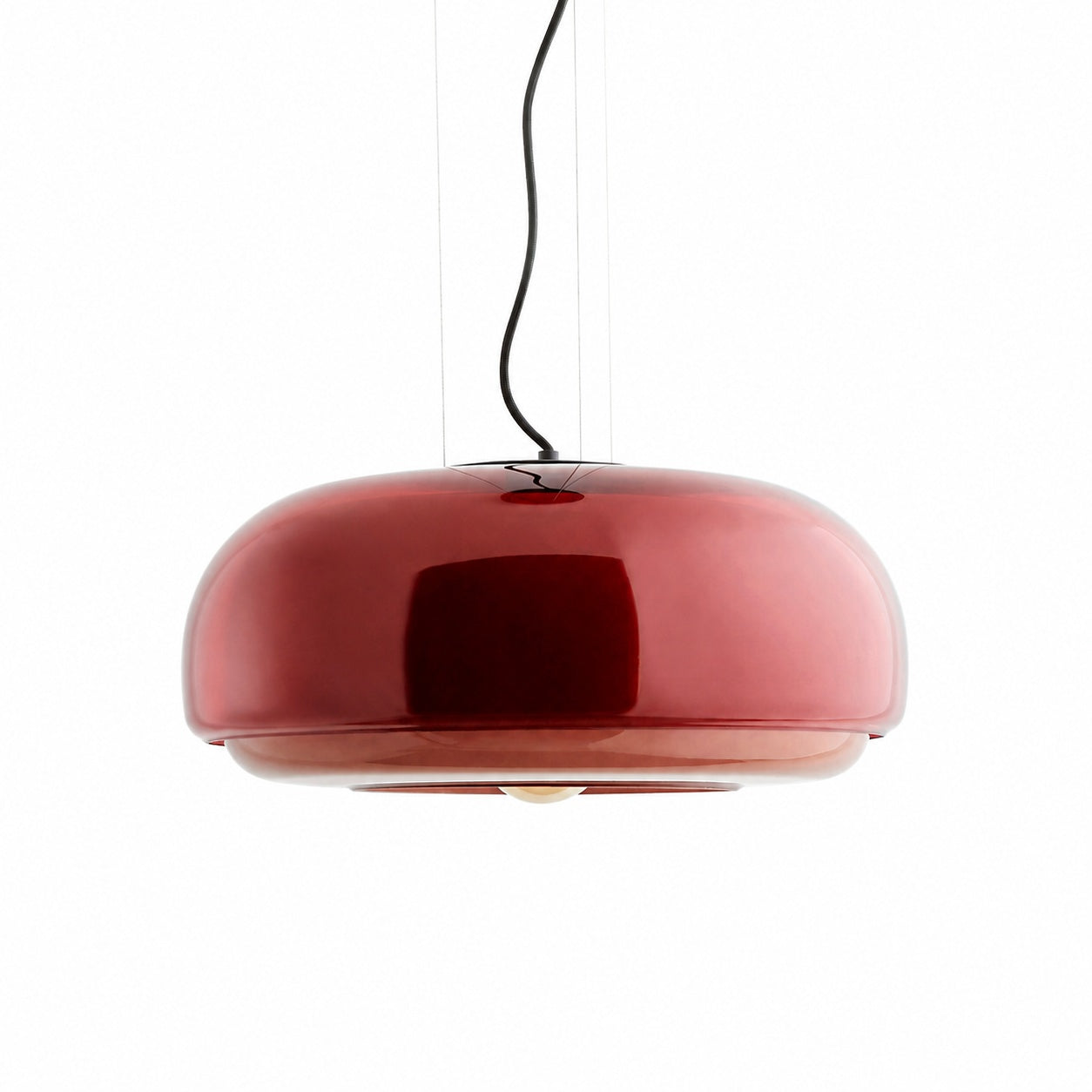 Clinco Modern Mushroom Pendant Light - Colored Glass Hanging Light