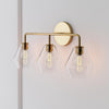 Merin Multi Head Dressing Table Wall Lamp - Metal And Glass Sculptural Lamp