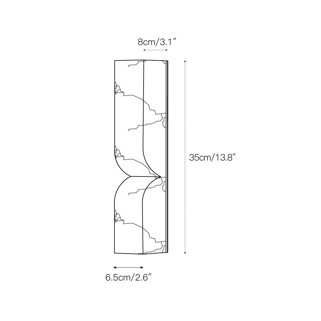 Modern Rectangular Alabaster Wall Lamp – Minimalist Sconce for Bedroom Hallway Living Room